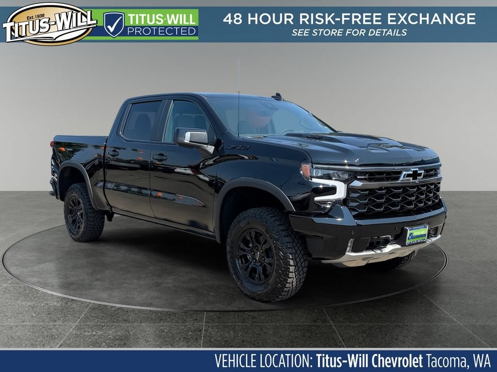 2026 Chevrolet Silverado 1500 ZR2 in Black — front three-quarter view