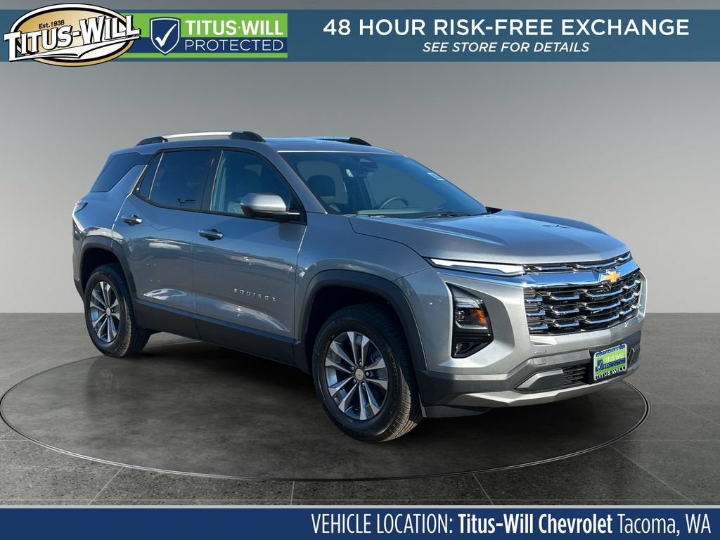 2026 Chevrolet Equinox LT in Sterling Gray Metallic — front three-quarter view