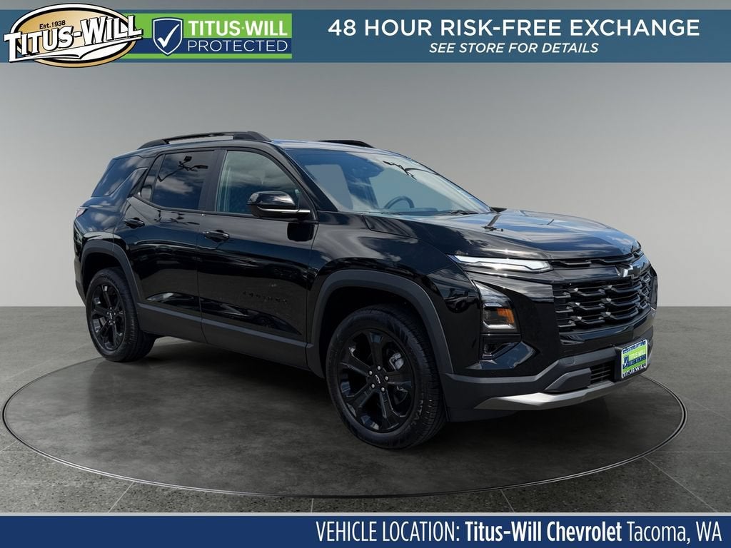 2026 Chevrolet Equinox LT in Mosaic Black Metallic — front three-quarter view