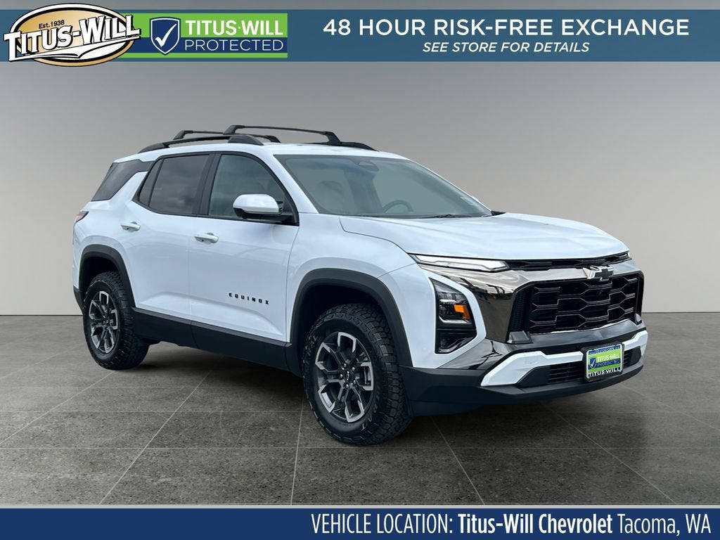 2026 Chevrolet Equinox ACTIV in Polar White Tricoat — front three-quarter view