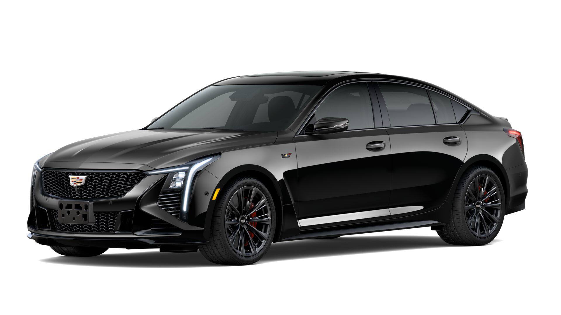 2026 Cadillac CT5-V V-Series Blackwing in Black Raven — front three-quarter view