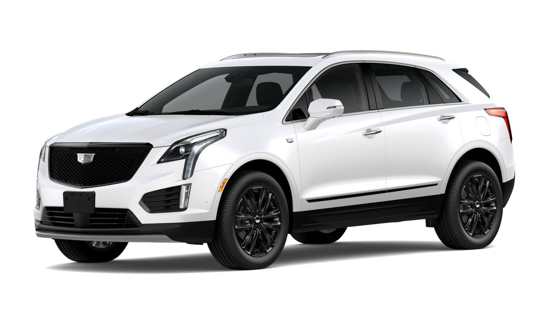 2026 Cadillac XT5 Premium Luxury in Crystal White Tricoat — front three-quarter view