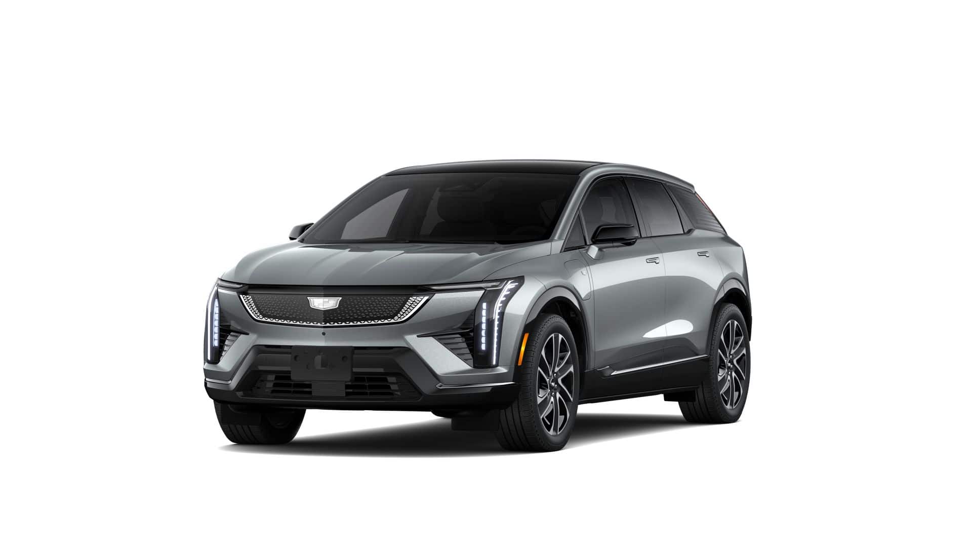 2027 Cadillac OPTIQ Sport in Argent Silver Metallic — front three-quarter view