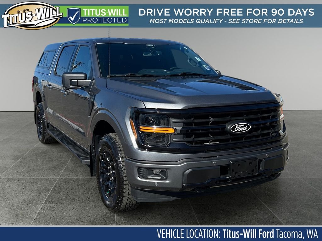 2025 Ford F-150 XLT in Gray — front three-quarter view