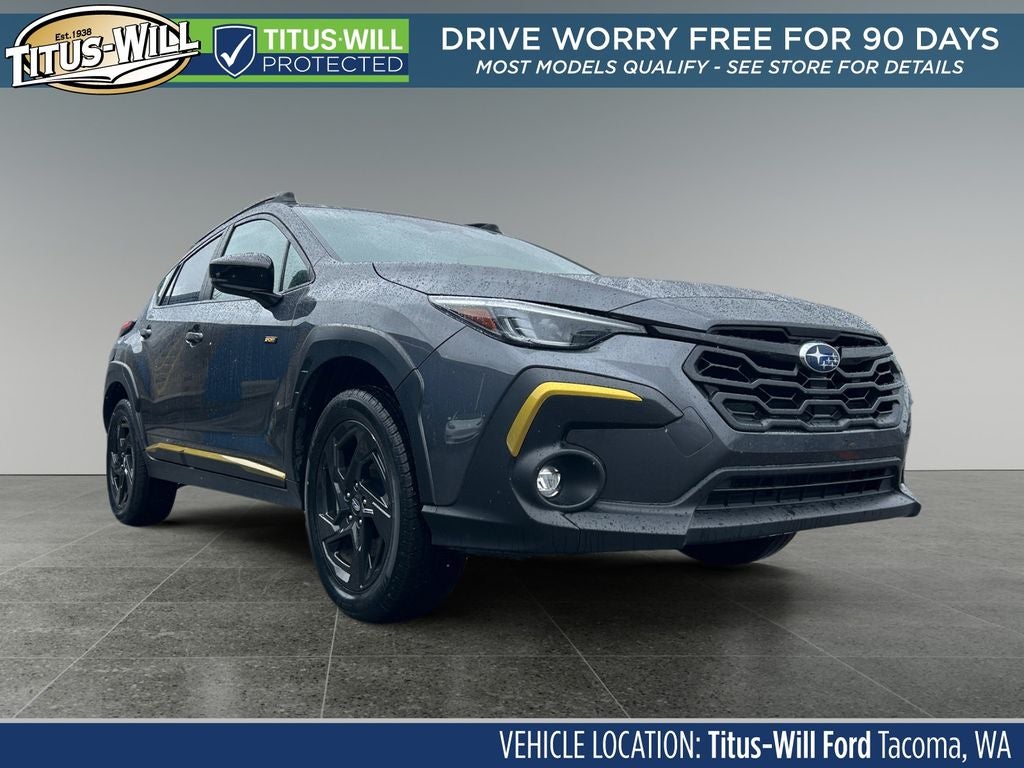 2024 Subaru Crosstrek Sport in Gray Metallic — front three-quarter view
