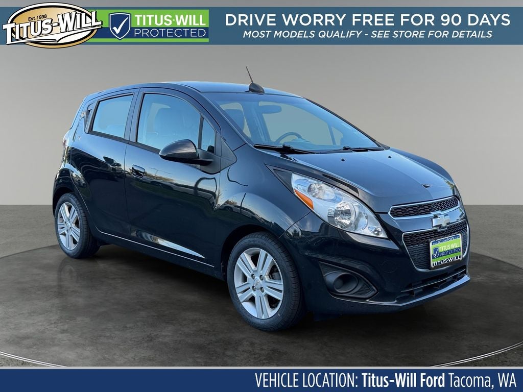 2015 Chevrolet Spark LS in Black Granite Metallic — front three-quarter view