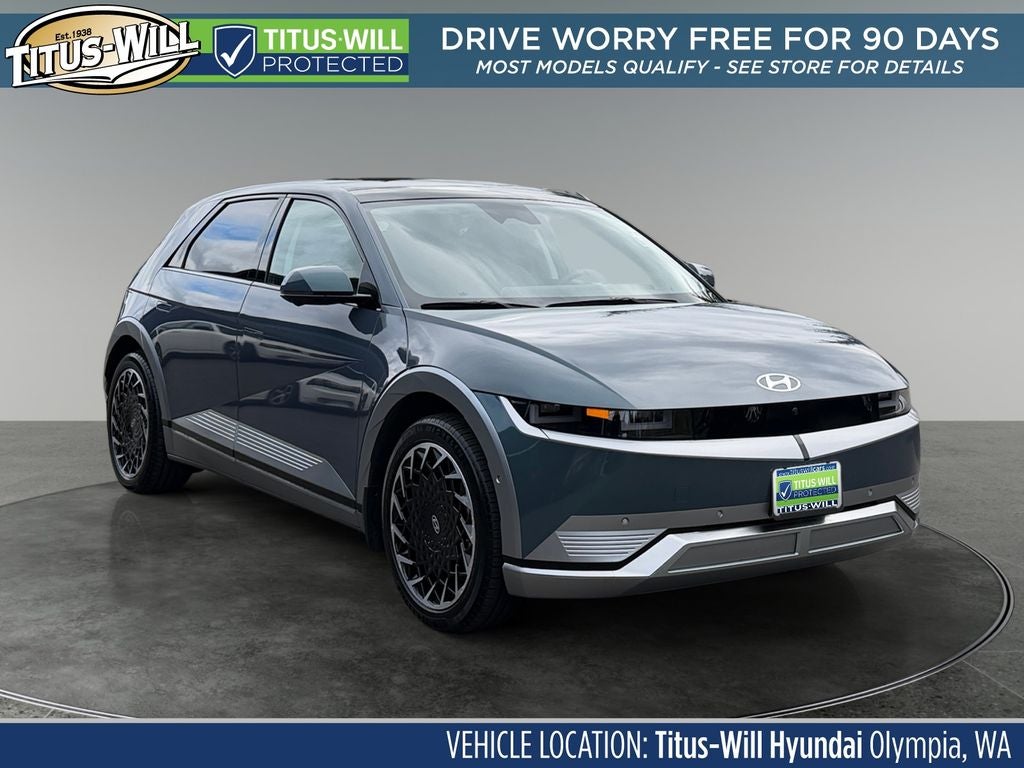 2024 Hyundai IONIQ 5 Limited in Digital Teal — front three-quarter view