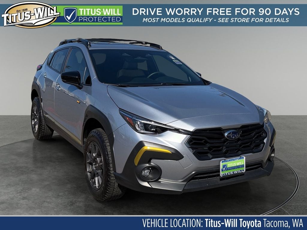 2024 Subaru Crosstrek Sport in Ice Silver Metallic — front three-quarter view