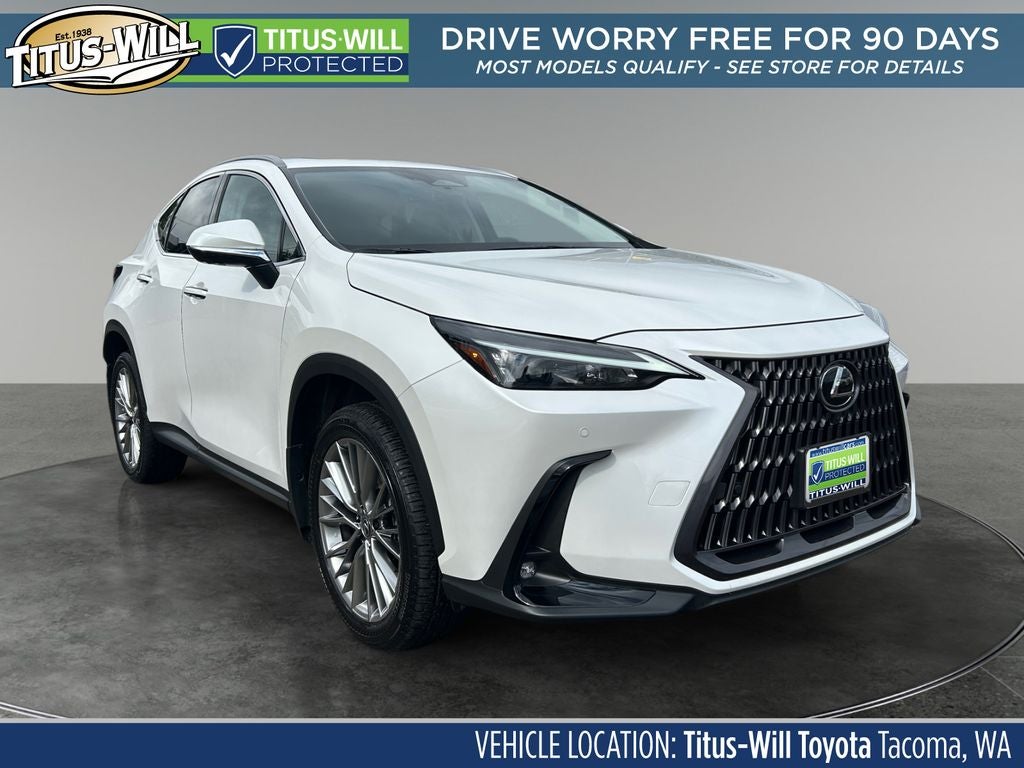 2025 Lexus NX 350 Premium in Eminent White Pearl — front three-quarter view