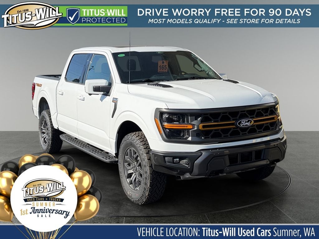 2026 Ford F-150 Tremor in Oxford White — front three-quarter view
