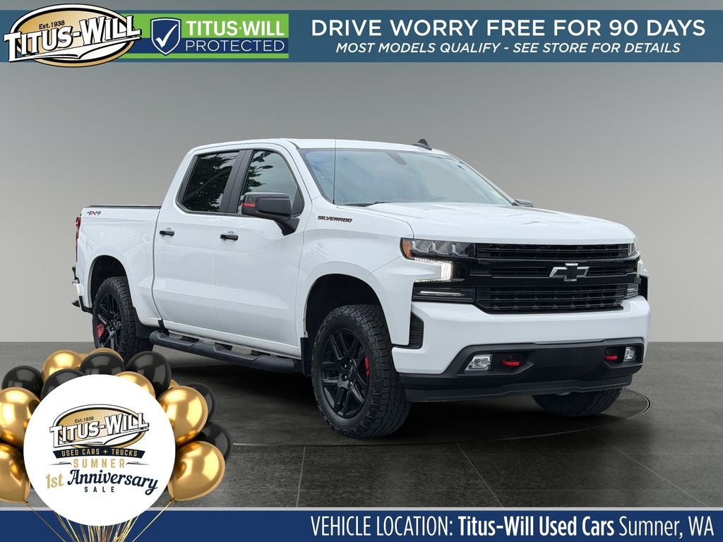2022 Chevrolet Silverado 1500 LTD RST in Summit White — front three-quarter view