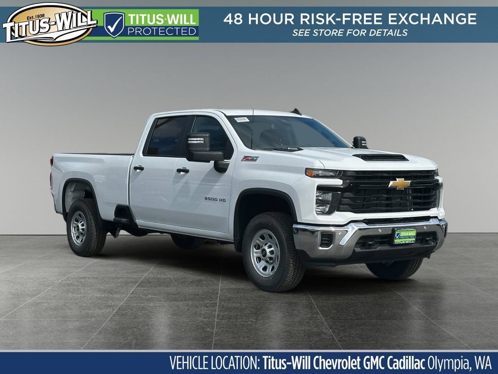 2026 Chevrolet Silverado 2500 HD WT in Summit White — front three-quarter view