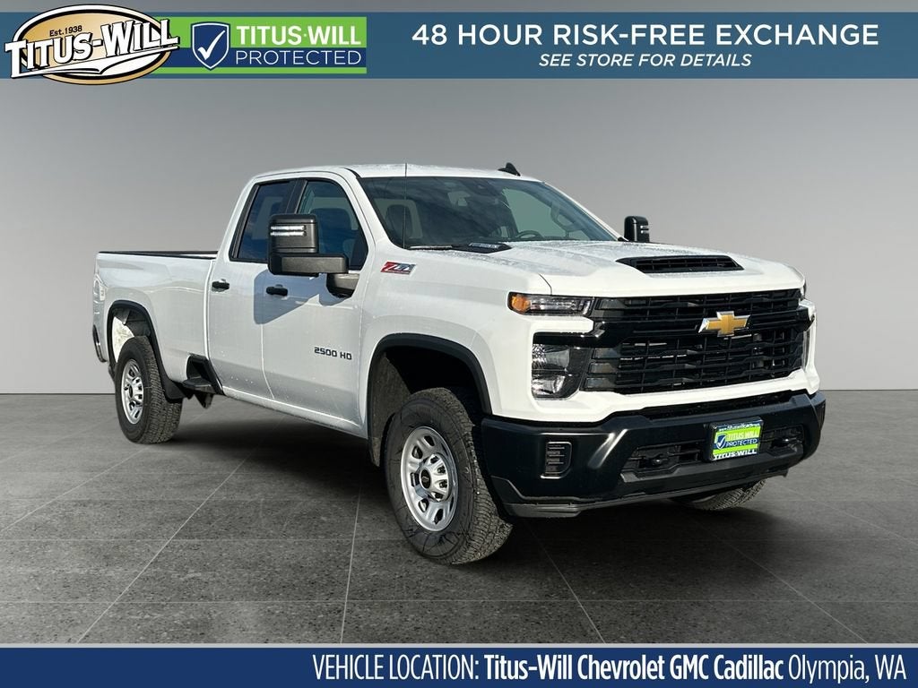 2026 Chevrolet Silverado 2500 HD WT in Summit White — front three-quarter view