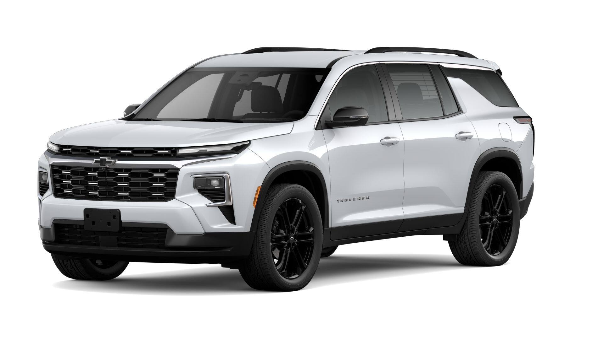 2026 Chevrolet Traverse LT in Summit White — front three-quarter view