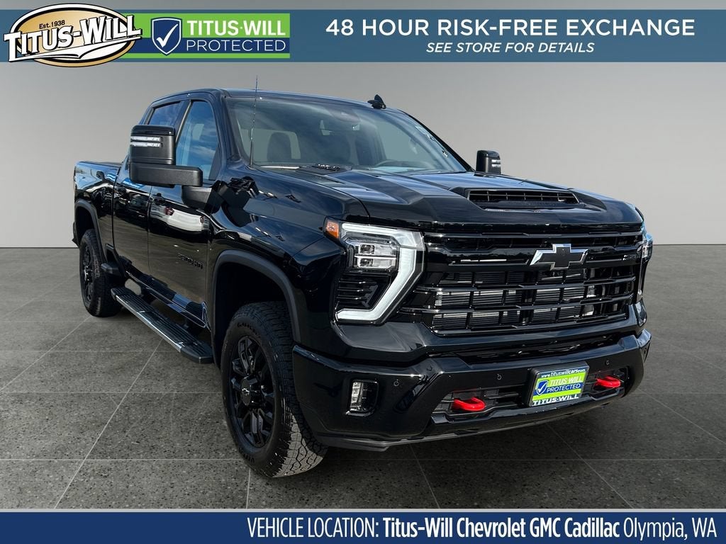 2026 Chevrolet Silverado 2500 HD LTZ in Black — front three-quarter view