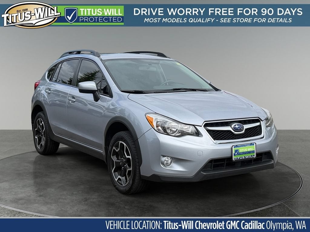 2015 Subaru XV Crosstrek Premium in Silver — front three-quarter view