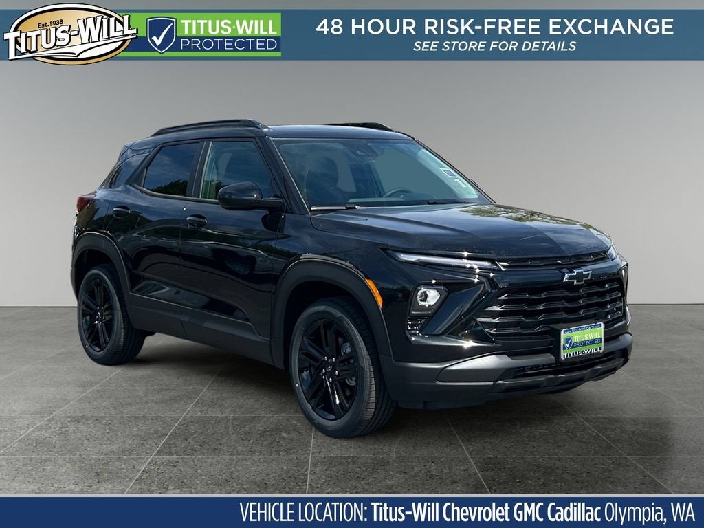 2026 Chevrolet Trailblazer LT in Mosaic Black Metallic — front three-quarter view